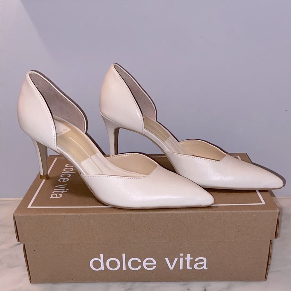 Dolce Vita White Heels